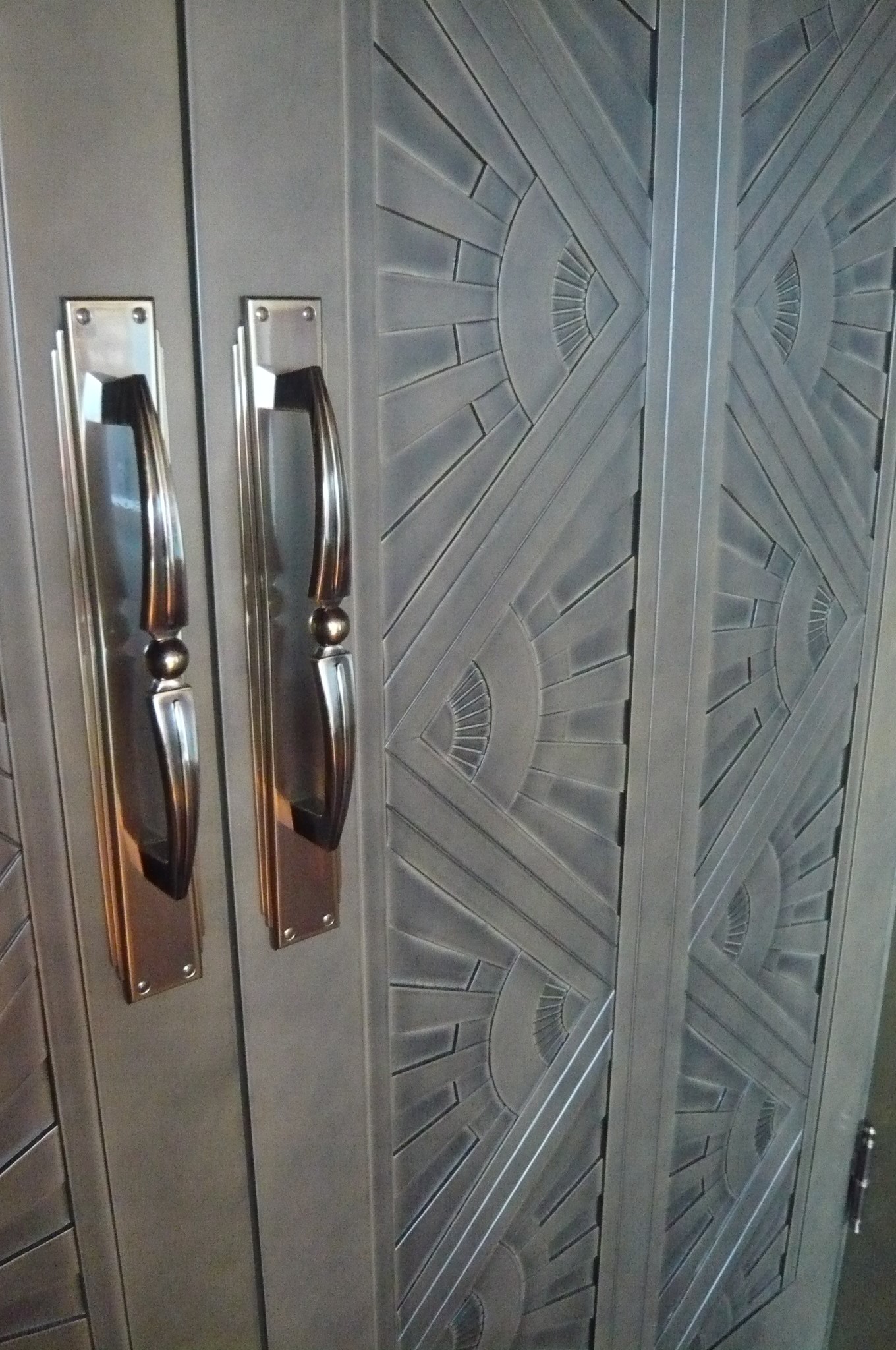 Theatre Doors with Custom made Bronze Handles